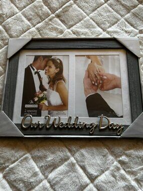 NWT "Our Wedding Day" Two Opening 5" x 7" Malden Frame